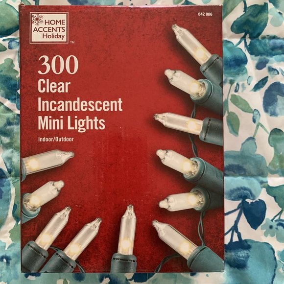Home Accents Holiday 300 Clear Incandescent Mini String Lights 68 ft 6 in - 806 - Picture 1 of 5